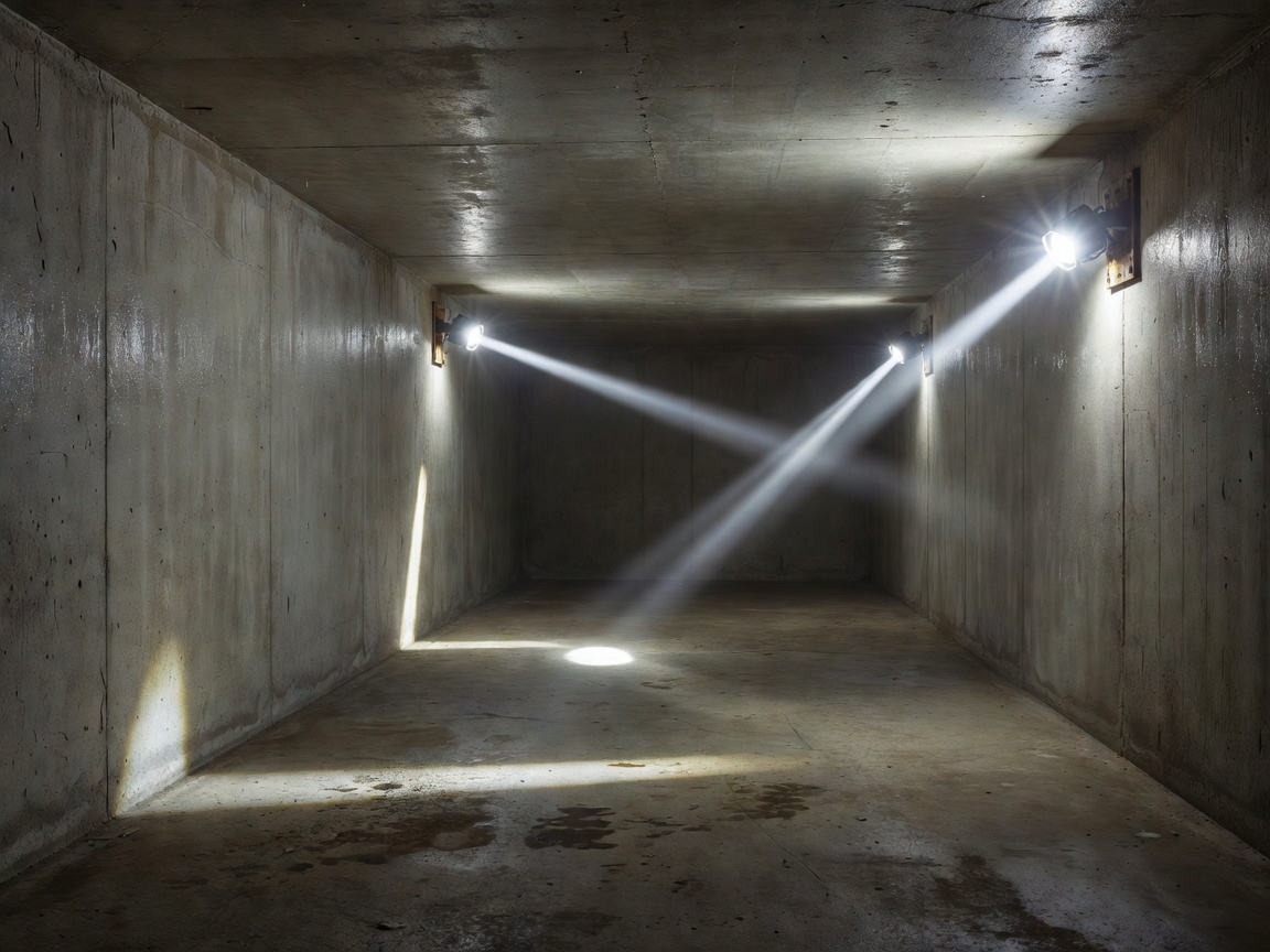 Tresor Berlin concrete vault interior with industrial strobe lights